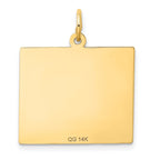 FJC Finejewelers 14 kt Yellow Gold Sunday the First Day Calendar Charm 26 x 22 mm