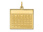 FJC Finejewelers 14 kt Yellow Gold Sunday the First Day Calendar Charm 26 x 22 mm