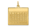 FJC Finejewelers 14 kt Yellow Gold Monday the First Day Calendar Charm 26 x 22 mm