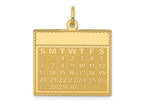FJC Finejewelers 14 kt Yellow Gold Tuesday the First Day Calendar Charm 26 x 22 mm