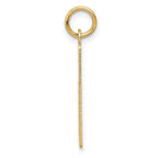 FJC Finejewelers 14 kt Yellow Gold Wednesday the First Day Calendar Charm 26 x 22 mm