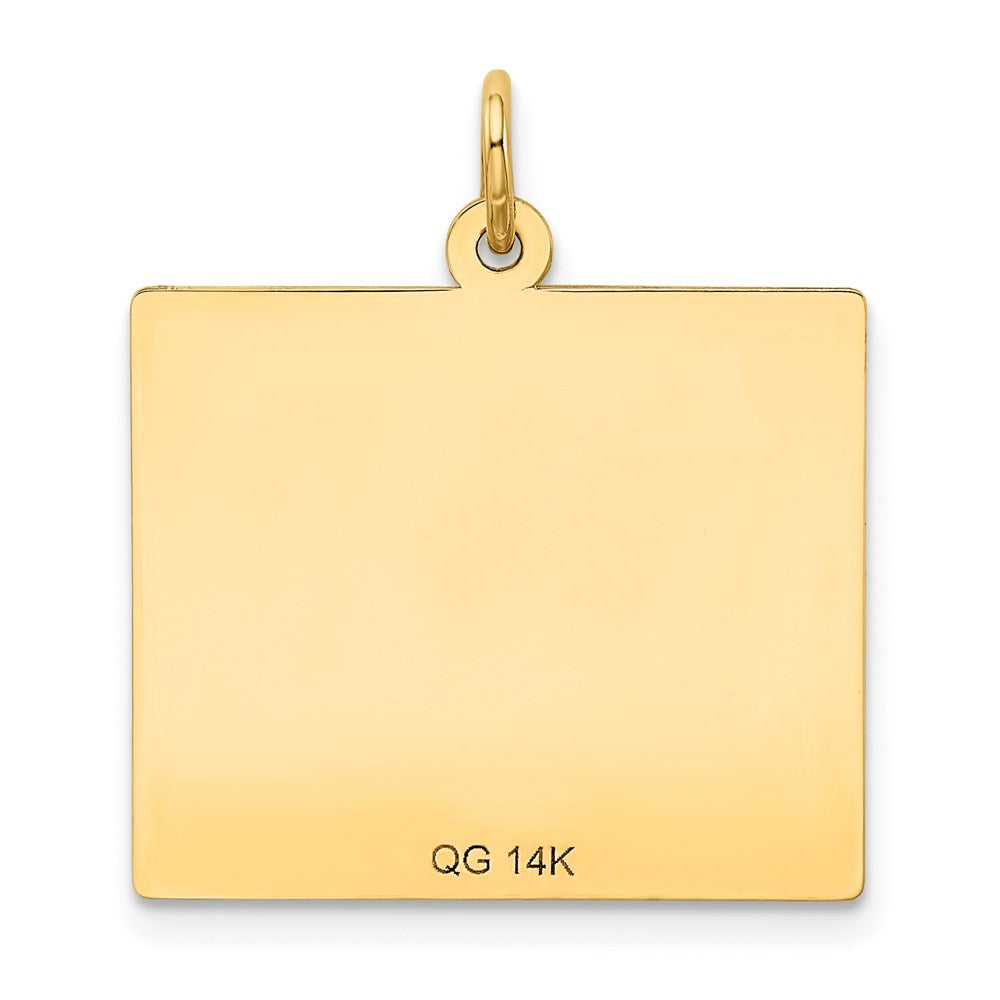 FJC Finejewelers 14 kt Yellow Gold Wednesday the First Day Calendar Charm 26 x 22 mm