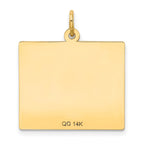 FJC Finejewelers 14 kt Yellow Gold Wednesday the First Day Calendar Charm 26 x 22 mm