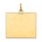 FJC Finejewelers 14 kt Yellow Gold Thursday the First Day Calendar Charm 26 x 22 mm