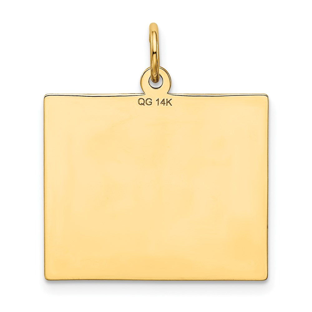 FJC Finejewelers 14 kt Yellow Gold Thursday the First Day Calendar Charm 26 x 22 mm