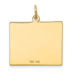 FJC Finejewelers 14 kt Yellow Gold Friday the First Day Calendar Charm 26 x 22 mm