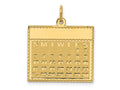 FJC Finejewelers 14 kt Yellow Gold Friday the First Day Calendar Charm 26 x 22 mm