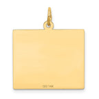 FJC Finejewelers 14 kt Yellow Gold Saturday the First Day Calendar Charm 26 x 22 mm