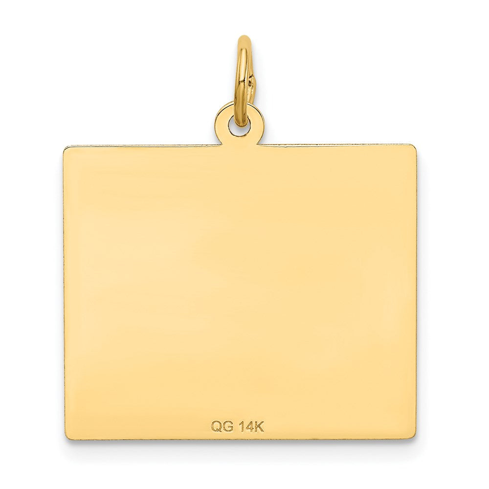 FJC Finejewelers 14 kt Yellow Gold Saturday the First Day Calendar Charm 26 x 22 mm