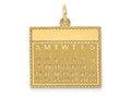 FJC Finejewelers 14 kt Yellow Gold Saturday the First Day Calendar Charm 26 x 22 mm