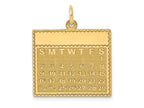 FJC Finejewelers 14 kt Yellow Gold Saturday the First Day Calendar Charm 26 x 22 mm