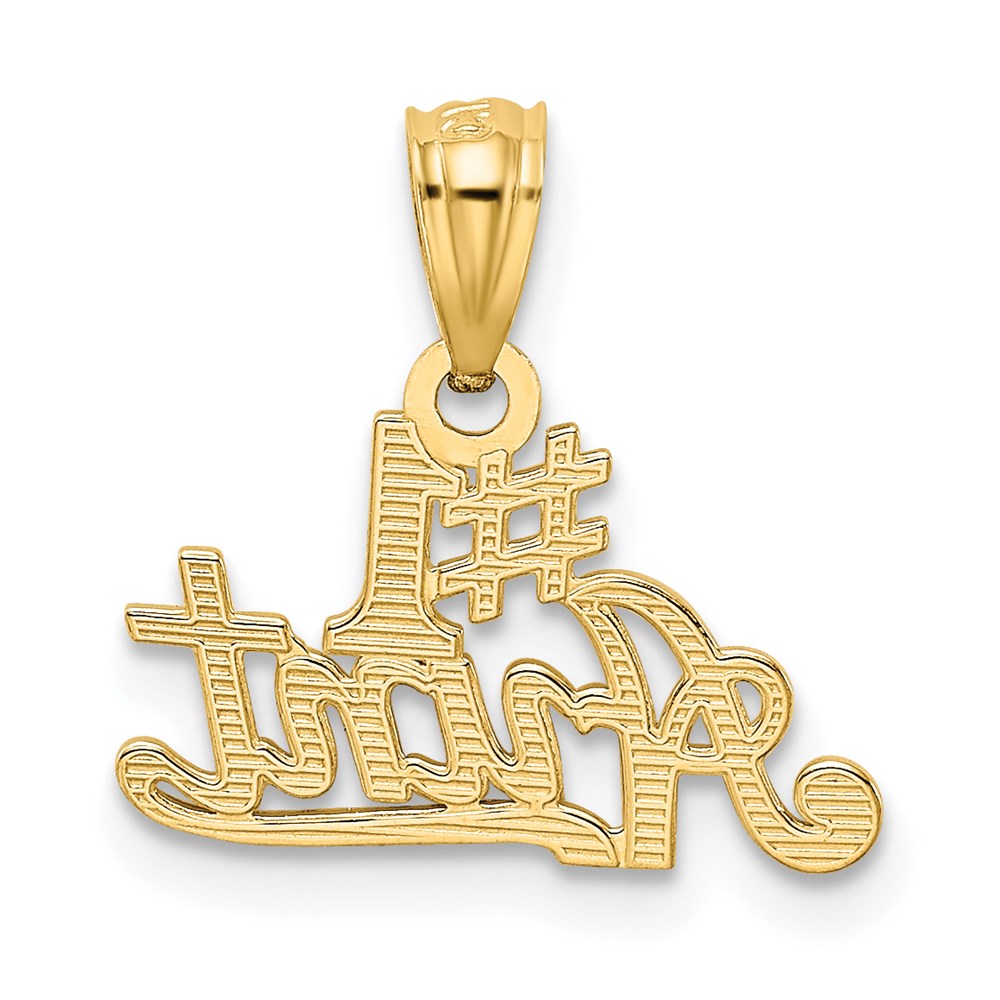 FJC Finejewelers 14 kt Yellow Gold #1 AUNT Charm 15 x 16 mm
