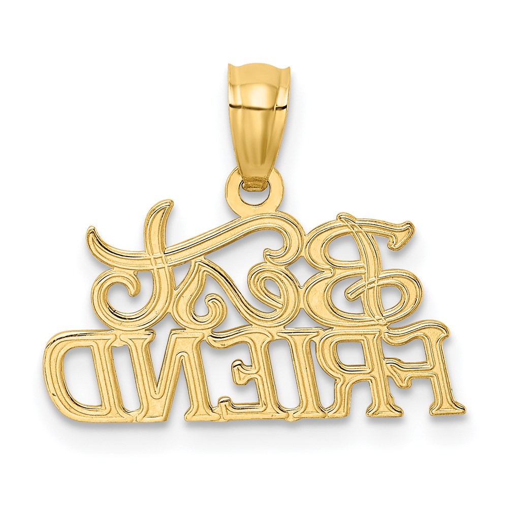 FJC Finejewelers 14 kt Yellow Gold BEST FRIEND Charm 16 x 18 mm