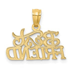 FJC Finejewelers 14 kt Yellow Gold BEST FRIEND Charm 16 x 18 mm