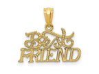 FJC Finejewelers 14 kt Yellow Gold BEST FRIEND Charm 16 x 18 mm