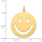 FJC Finejewelers 14 kt Yellow Gold Smiley Face Charm 30 x 25 mm