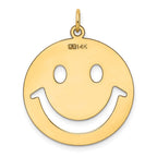 FJC Finejewelers 14 kt Yellow Gold Smiley Face Charm 30 x 25 mm