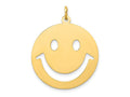 FJC Finejewelers 14 kt Yellow Gold Smiley Face Charm 30 x 25 mm