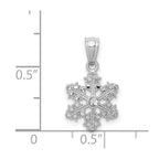 FJC Finejewelers 14 kt White Gold Snowflake Charm 18 mm x 10 mm