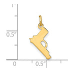 FJC Finejewelers 14 kt Yellow Gold Pistol Charm 22 x 9 mm