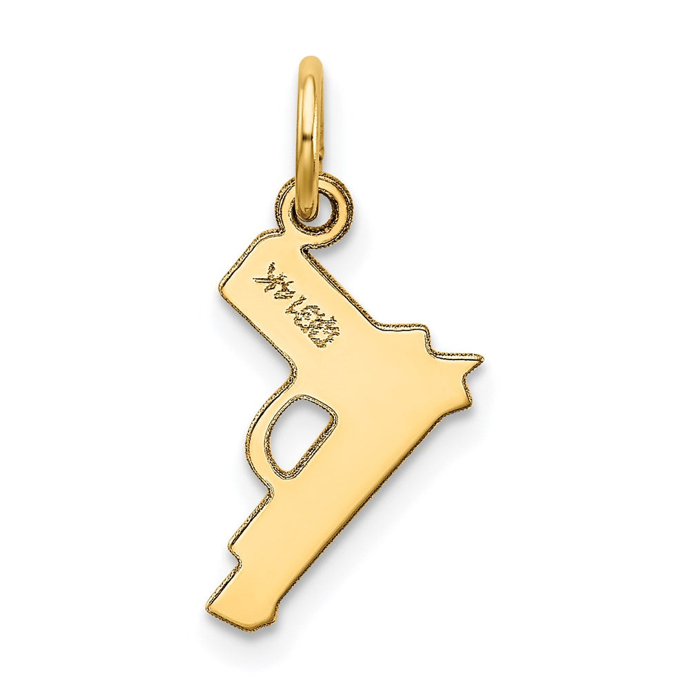 FJC Finejewelers 14 kt Yellow Gold Pistol Charm 22 x 9 mm