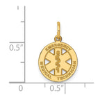 FJC Finejewelers 14 kt Yellow Gold Small EMT Medical Charm 18 x 12 mm