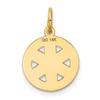FJC Finejewelers 14 kt Yellow Gold Small EMT Medical Charm 18 x 12 mm