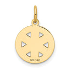 FJC Finejewelers 14 kt Yellow Gold Small PARAMEDIC Medical Charm 18 x 13 mm