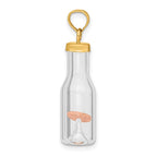 FJC Finejewelers 14 kt Yellow Gold 3-D Mini Penny in Glass Bottle Charm 32 x 8 mm