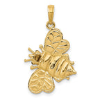 FJC Finejewelers 14 kt Yellow Gold Enameled 3-D Bumblebee Charm 29 x 17 mm