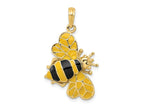 FJC Finejewelers 14 kt Yellow Gold Enameled 3-D Bumblebee Charm 29 x 17 mm
