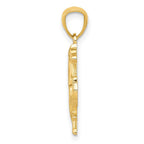 FJC Finejewelers 14 kt Yellow Gold Trotting Horse Charm 20 x 13 mm
