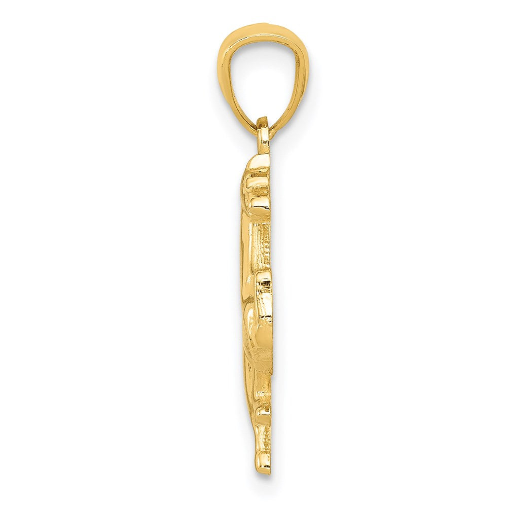 FJC Finejewelers 14 kt Yellow Gold Trotting Horse Charm 20 x 13 mm