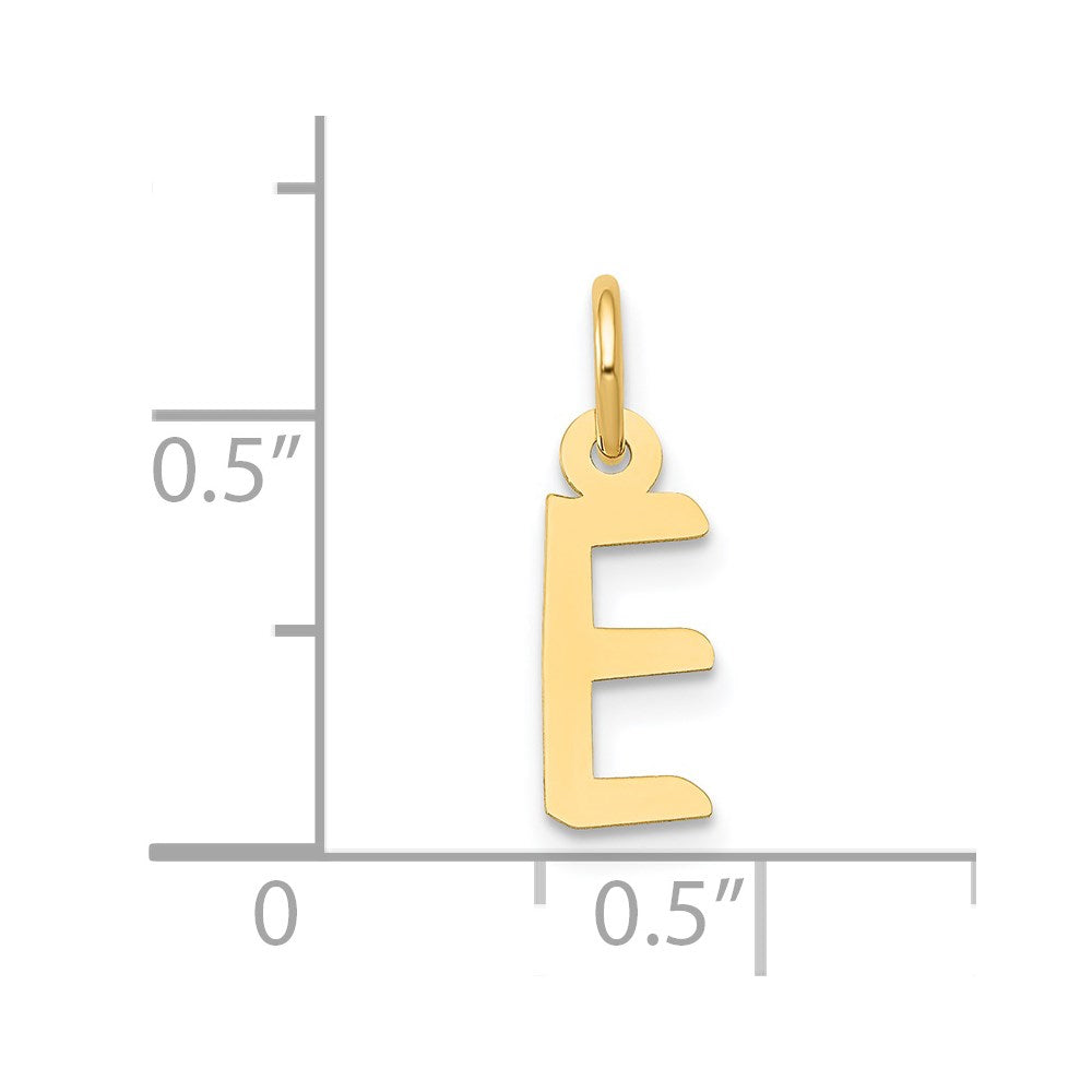 FJC Finejewelers 14 kt Yellow Gold Small Slanted Block Letter E Initial Charm