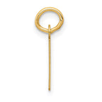 FJC Finejewelers 14 kt Yellow Gold Small Slanted Block Letter E Initial Charm