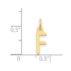 FJC Finejewelers 14 kt Yellow Gold Small Slanted Block Letter F Initial Charm