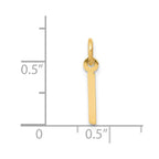 FJC Finejewelers 14 kt Yellow Gold Small Slanted Block Letter I Initial Charm