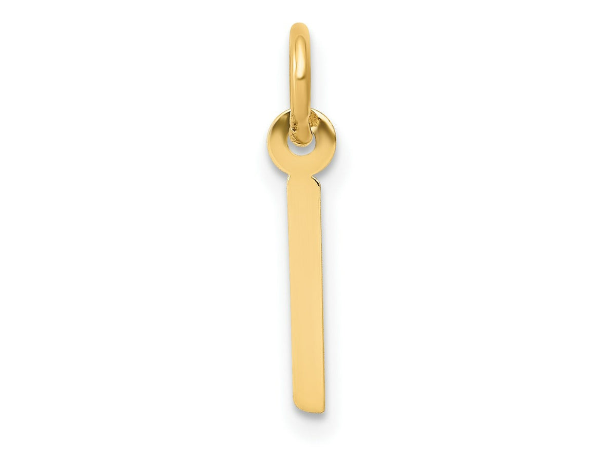 FJC Finejewelers 14 kt Yellow Gold Small Slanted Block Letter I Initial Charm