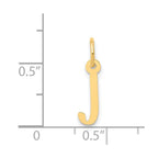 FJC Finejewelers 14 kt Yellow Gold Small Slanted Block Letter J Initial Charm