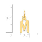 FJC Finejewelers 14 kt Yellow Gold Small Slanted Block Letter M Initial Charm