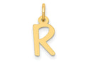 FJC Finejewelers 14 kt Yellow Gold Small Slanted Block Letter R Initial Charm