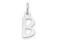 FJC Finejewelers 14 kt White Gold Small Slanted Block Letter B Initial Charm 12 mm x 5 mm