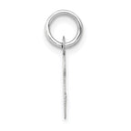 FJC Finejewelers 14 kt White Gold Small Slanted Block Letter C Initial Charm 12 mm x 5 mm