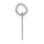 FJC Finejewelers 14 kt White Gold Small Slanted Block Letter D Initial Charm 12 mm x 5 mm
