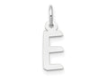 FJC Finejewelers 14 kt White Gold Small Slanted Block Letter E Initial Charm
