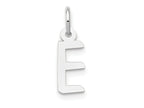 FJC Finejewelers 14 kt White Gold Small Slanted Block Letter E Initial Charm