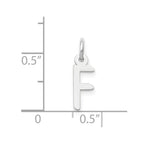 FJC Finejewelers 14 kt White Gold Small Slanted Block Letter F Initial Charm