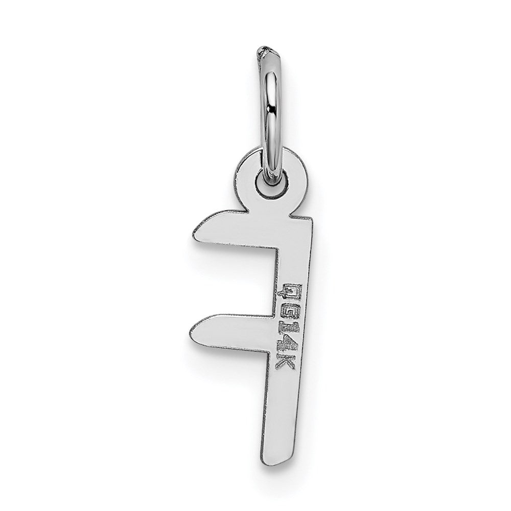 FJC Finejewelers 14 kt White Gold Small Slanted Block Letter F Initial Charm