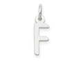 FJC Finejewelers 14 kt White Gold Small Slanted Block Letter F Initial Charm