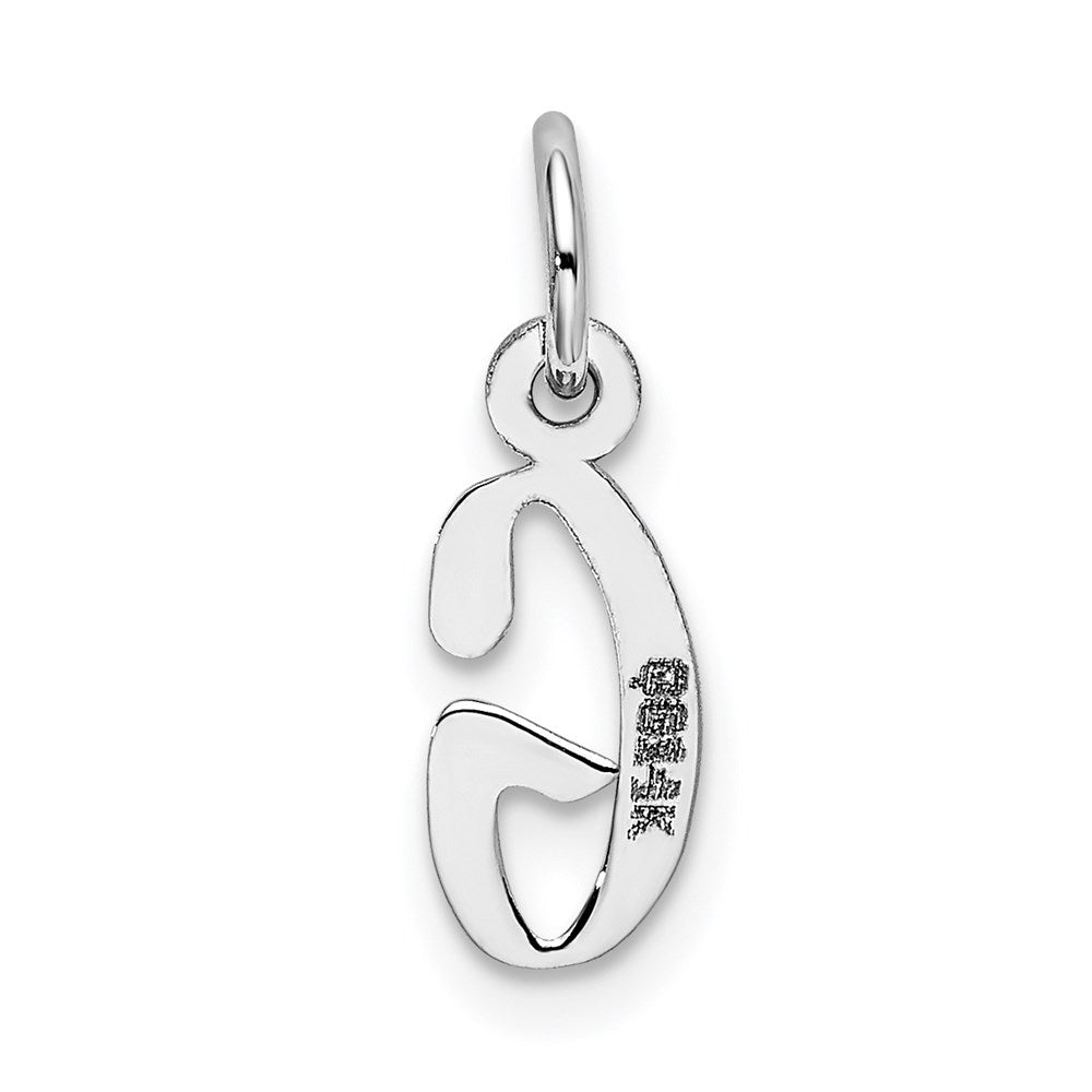 FJC Finejewelers 14 kt White Gold Small Slanted Block Letter G Initial Charm